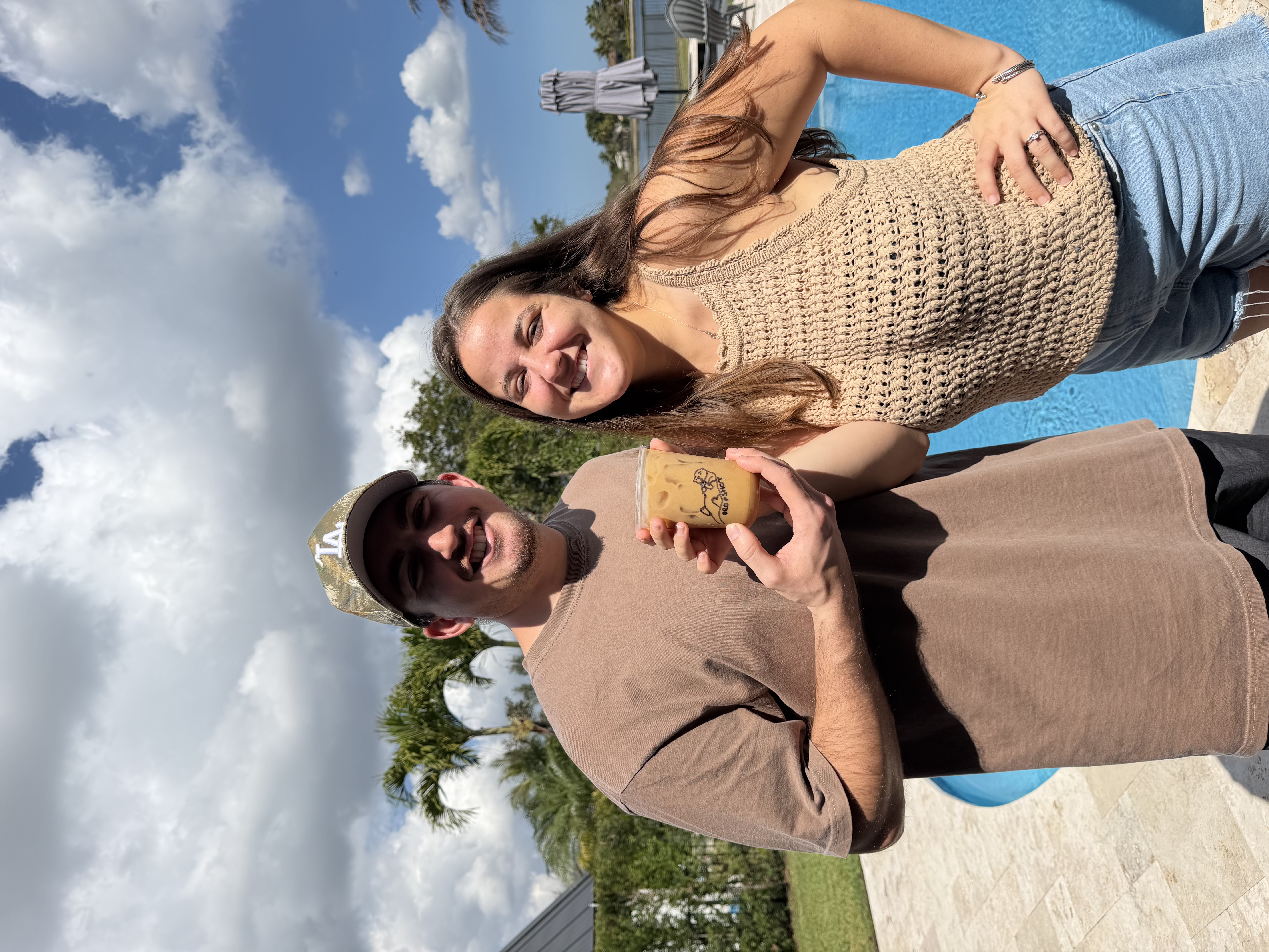 Barista preparing coffee at Dropshot Coffee cart